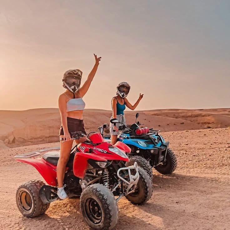 Marrakech: Agafay Desert Sunset Dinner Show with Quad Biking & Fire Show